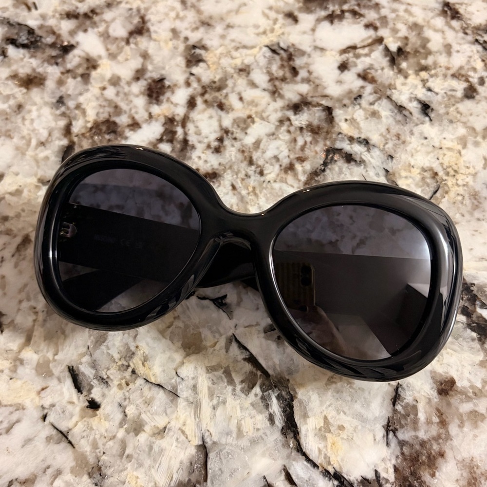 MOSCHINO Black Oversized Cat Eye Sunglasses
